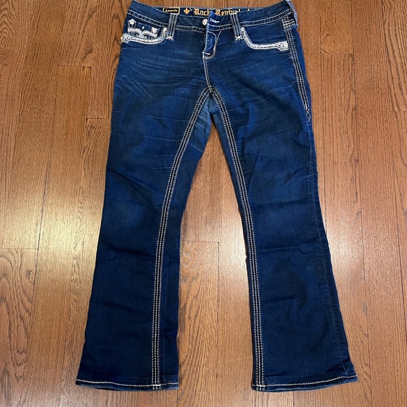 Rock Revival Blue Jeans Amanda Easy Boot Women’s Size 28 Vintage Y2K McBling 80s - Picture 5 of 10